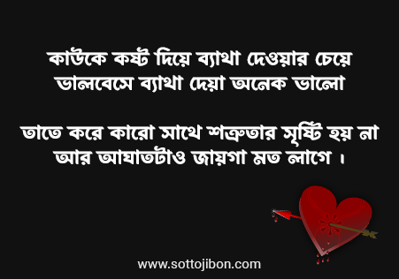 কাউকে কষ্ট দিয়ে ব্যাথা দেওয়ার চেয়ে ভালবেসে ব্যাথা দেয়া অনেক ভালো তাতে করে কারো সাথে শত্রুতার সৃষ্টি হয় না আর আঘাতটাও জায়গা মত লাগে ।